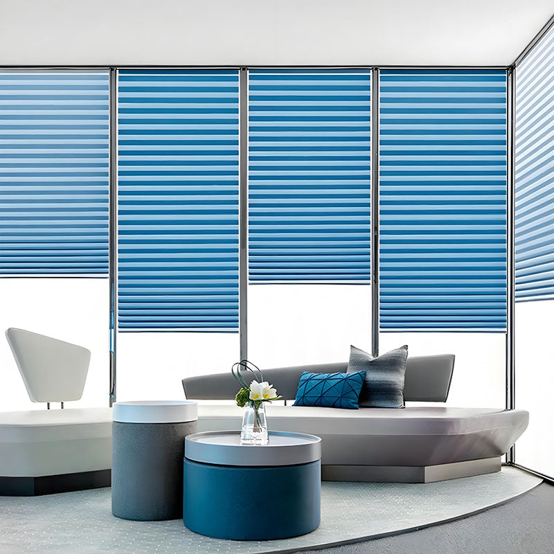 No Drill Semi Sheer Pleated Blinds Easy Face Fix Filter Light AU BZL-101