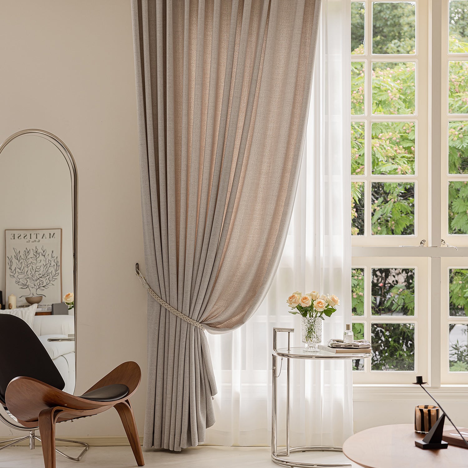 Minimalist Sheer Curtains for Living Room, Balcony, and Study Room SL-119