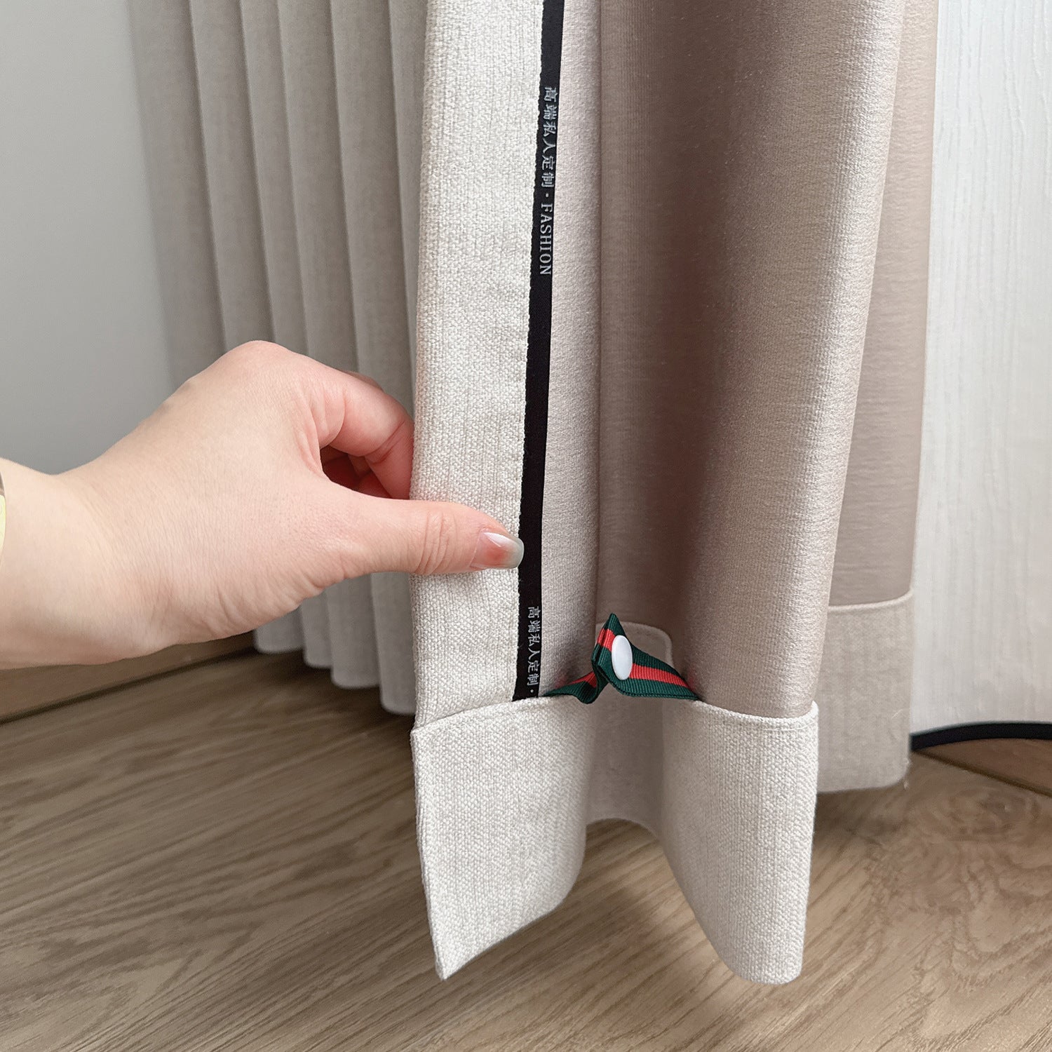 Shaoxing Keqiao Modern Vintage Wood Tone Curtains for Bedroom and Living Room BCL-115