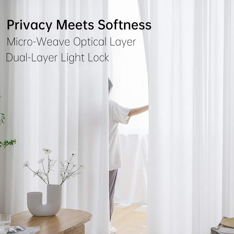 Phantom Sheer Curtains for Living Room, Bedroom, and Balcony Windows SL-114