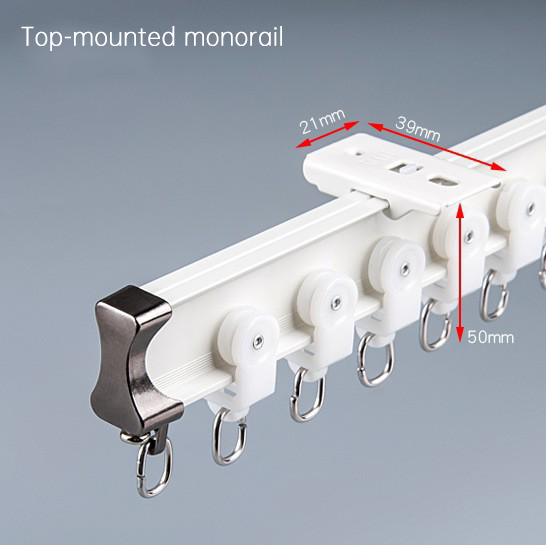 Aluminium Curtain Track - Flexible Straight & Curved Rail for Bay Window CLPJ-103