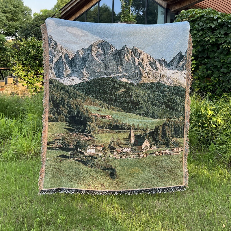 Multi-Purpose Cotton Woven Throw Blanket – Wall Tapestry, Sofa Throw, Picnic Mat & Shawl BK-004