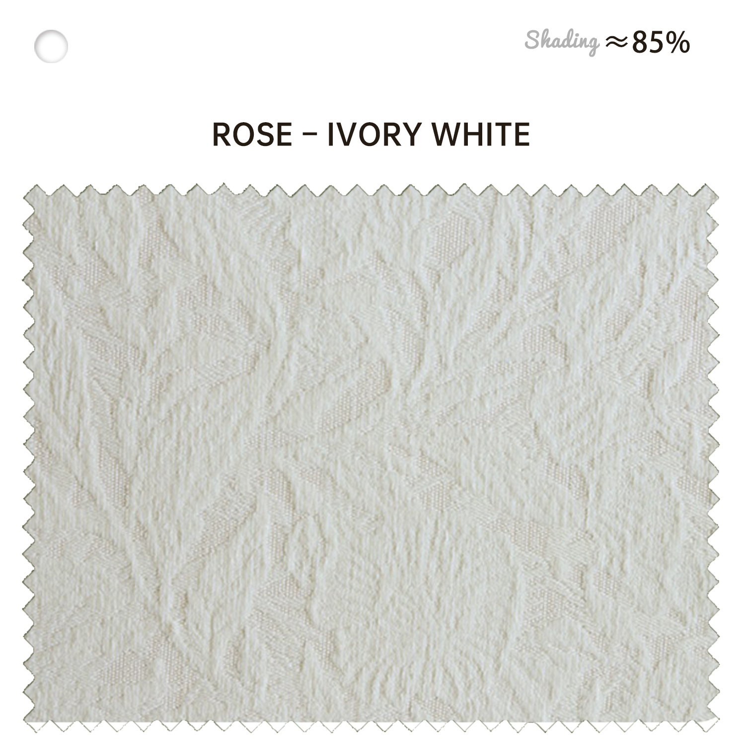 French Rose Cream Embossed Jacquard Chenille Blackout Curtains BCL-109