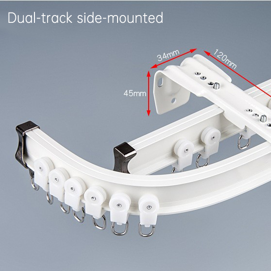 Aluminium Curtain Track - Flexible Straight & Curved Rail for Bay Window CLPJ-103