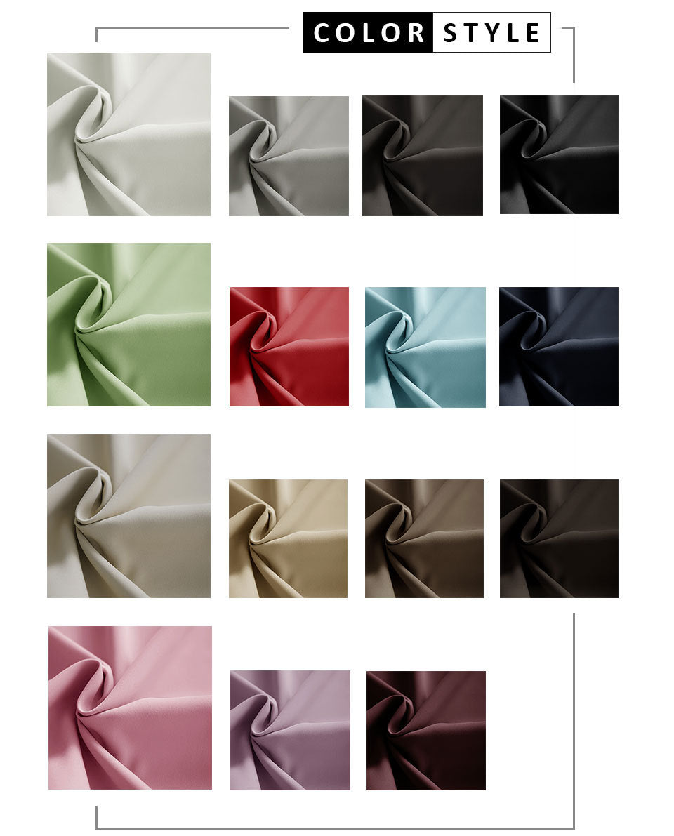 Full Blackout Precision Curtains – Lightproof Ready-Made Drapes for Total Darkness BCL-003