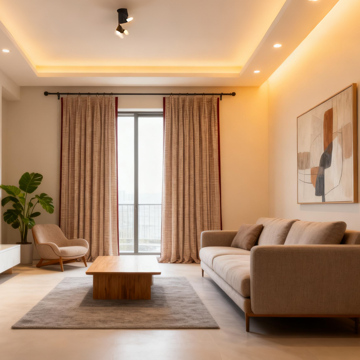 Refined Vintage Red Check Curtains - Textured Linen French Classic Plaid Drapes Home BCL-129