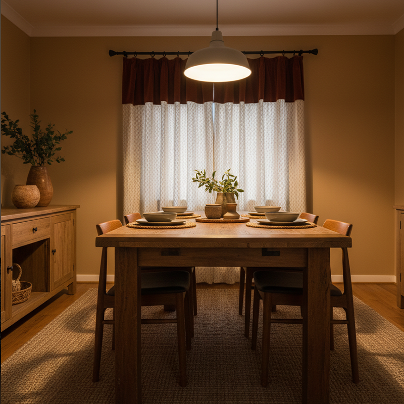 Modern Luxury Beige & Red Curtains - French Vintage Gathered Swag Valance Luxury Drapes BCL-132