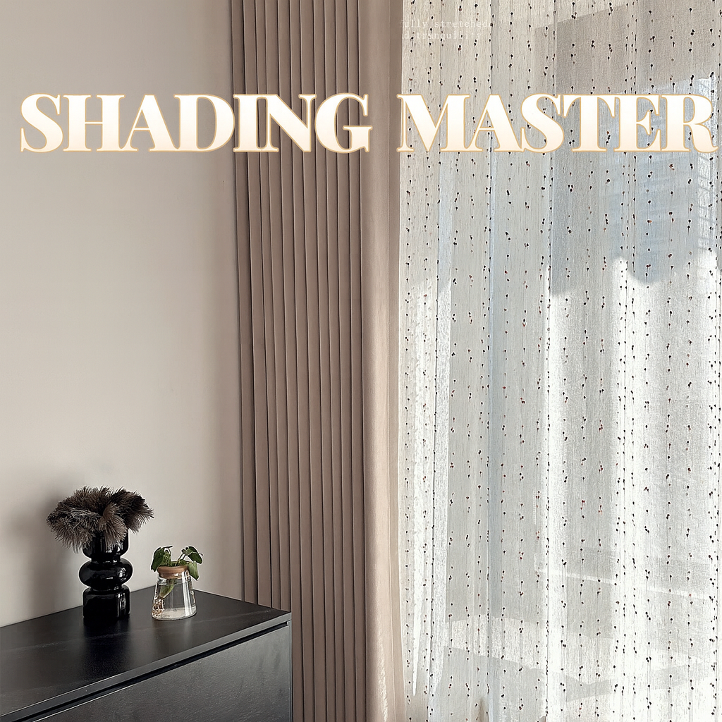 Chenille Fabric Cream Style Minimalist Blackout Curtains for Living Room and Bedroom BCL-106