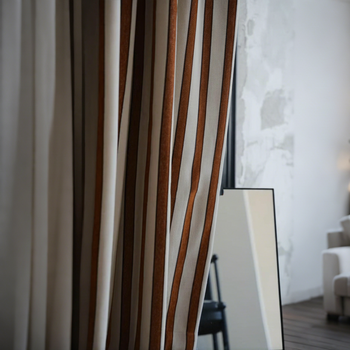 Vintage Vertical Stripe Curtains BCL-145