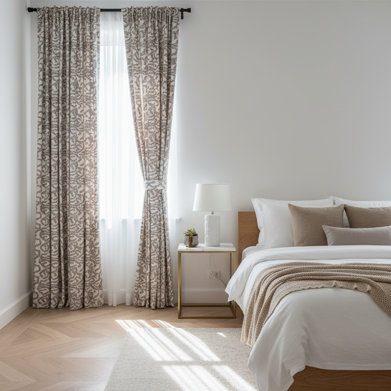 Mid-Century Geometric Curtains - Modern Art Style Drapes BCL-126