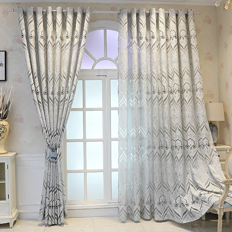 Thick Voile Curtains Sheer Light Filtering with European Jacquard SL-102