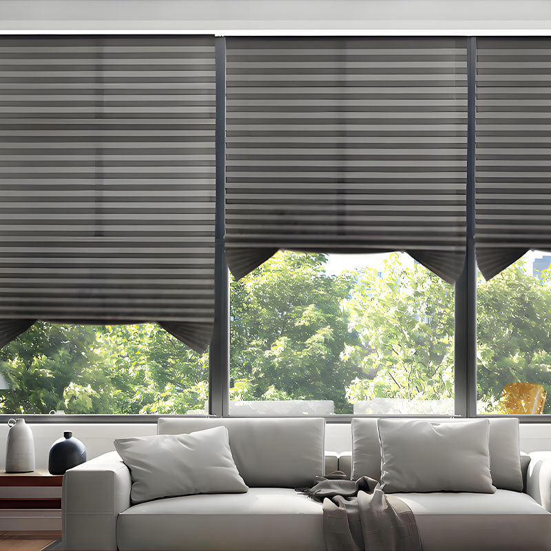 No Drill Semi Sheer Pleated Blinds Easy Face Fix Filter Light AU BZL-101