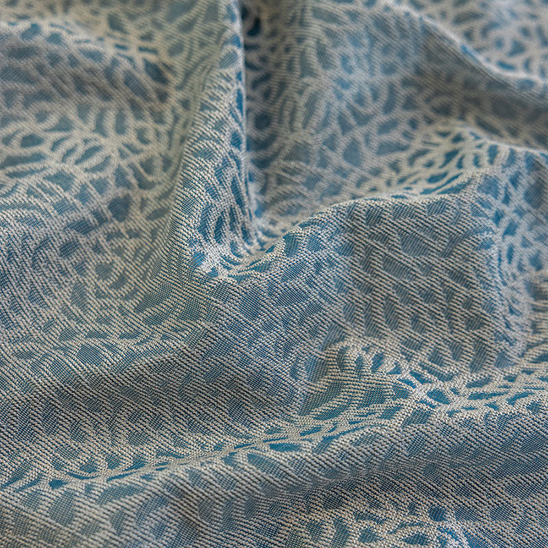 Blue Jacquard Curtains Elegant Openwork for Living/Bedroom BL-104