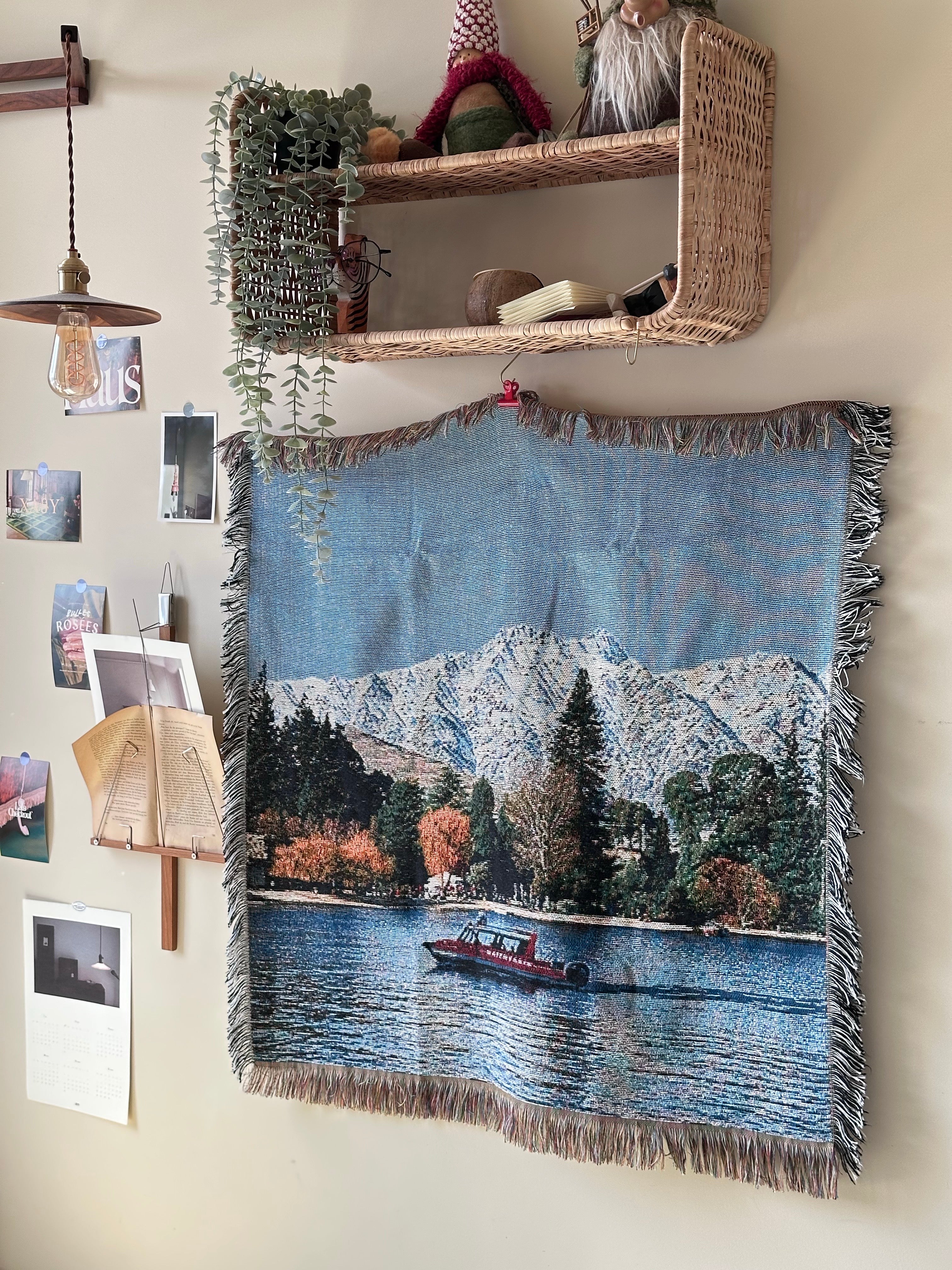 Queenstown Snow Mountain Wall Tapestry – Relaxed Nature Landscape Décor for Bedroom & Living Room BK-007