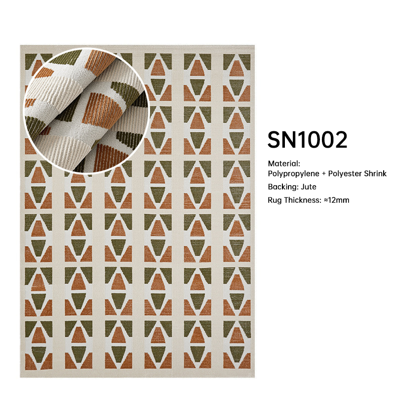 Mid-Century Living Room Rugs - Eco-Friendly Thick Warm Tone Carpet DT-106