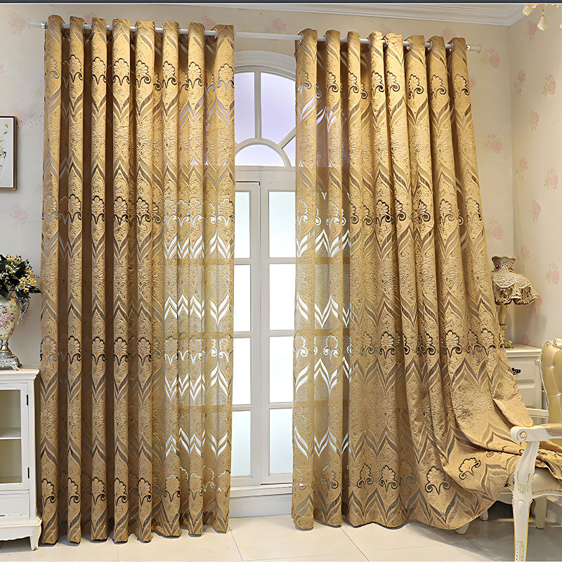 Thick Voile Curtains Sheer Light Filtering with European Jacquard SL-102