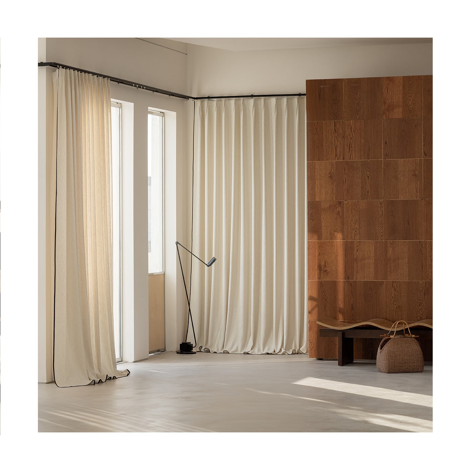 Japanese Cotton Linen Sheer Curtains for Bedroom and Living Room Privacy SL-110