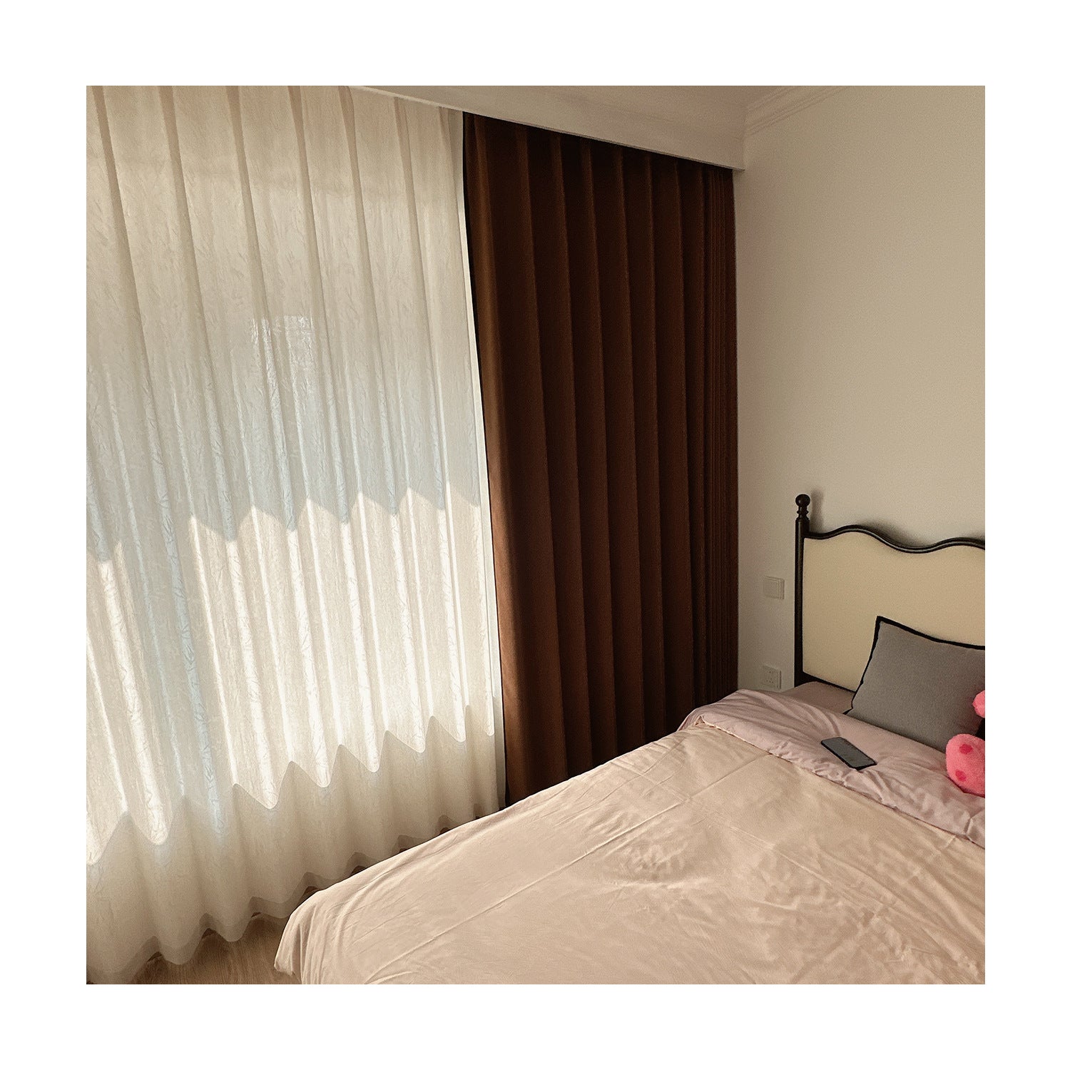 Bamboo Leaf Linen Sheer Curtains for Living Room with New Chinese Style SL-116