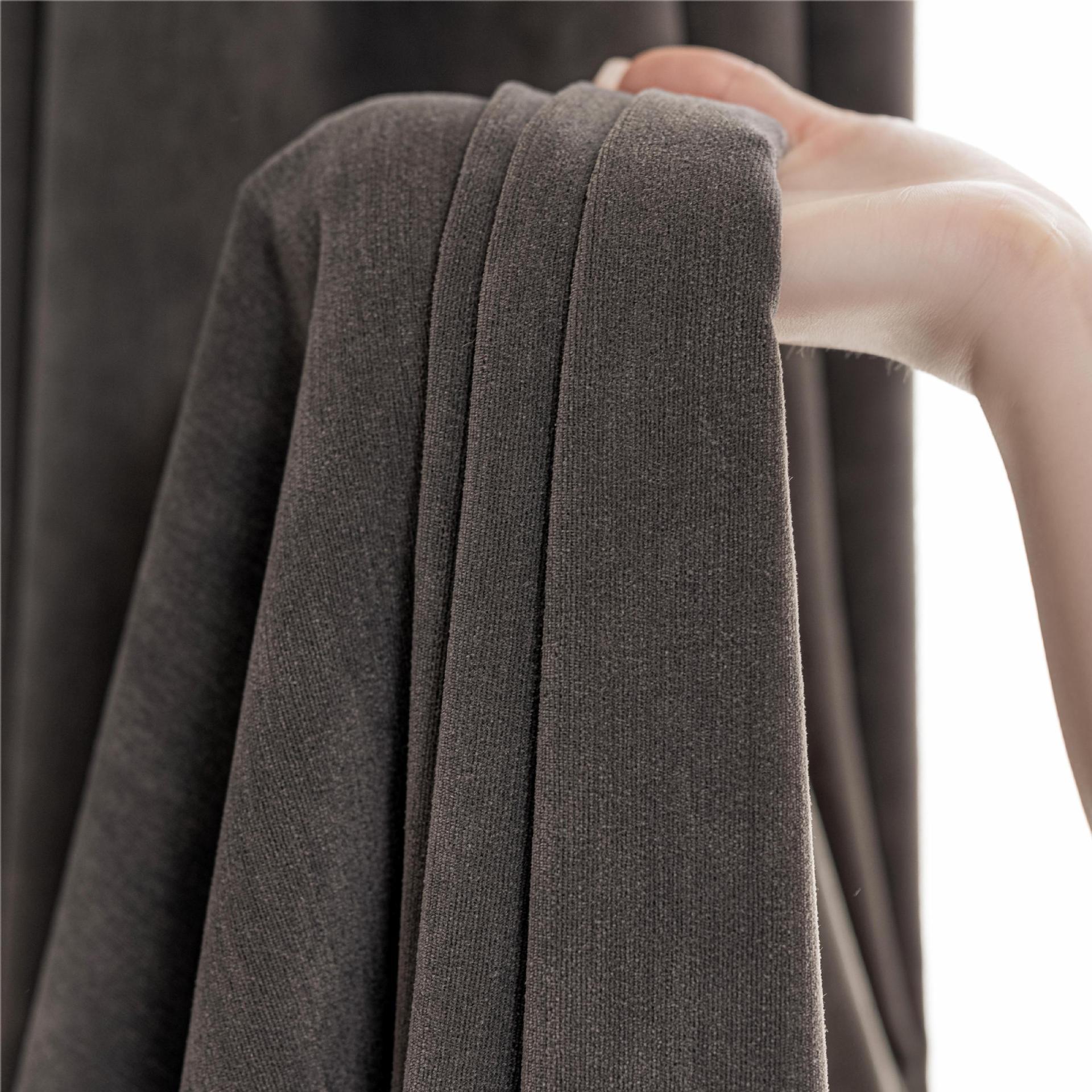 Mousse Cashmere Double-Sided Chenille Blackout Curtains for Bedroom Cream Style BCL-105