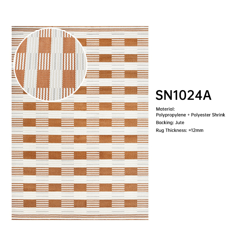 Mid-Century Living Room Rugs - Eco-Friendly Thick Warm Tone Carpet DT-106