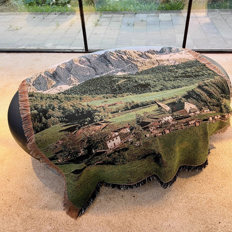 Multi-Purpose Cotton Woven Throw Blanket – Wall Tapestry, Sofa Throw, Picnic Mat & Shawl BK-004