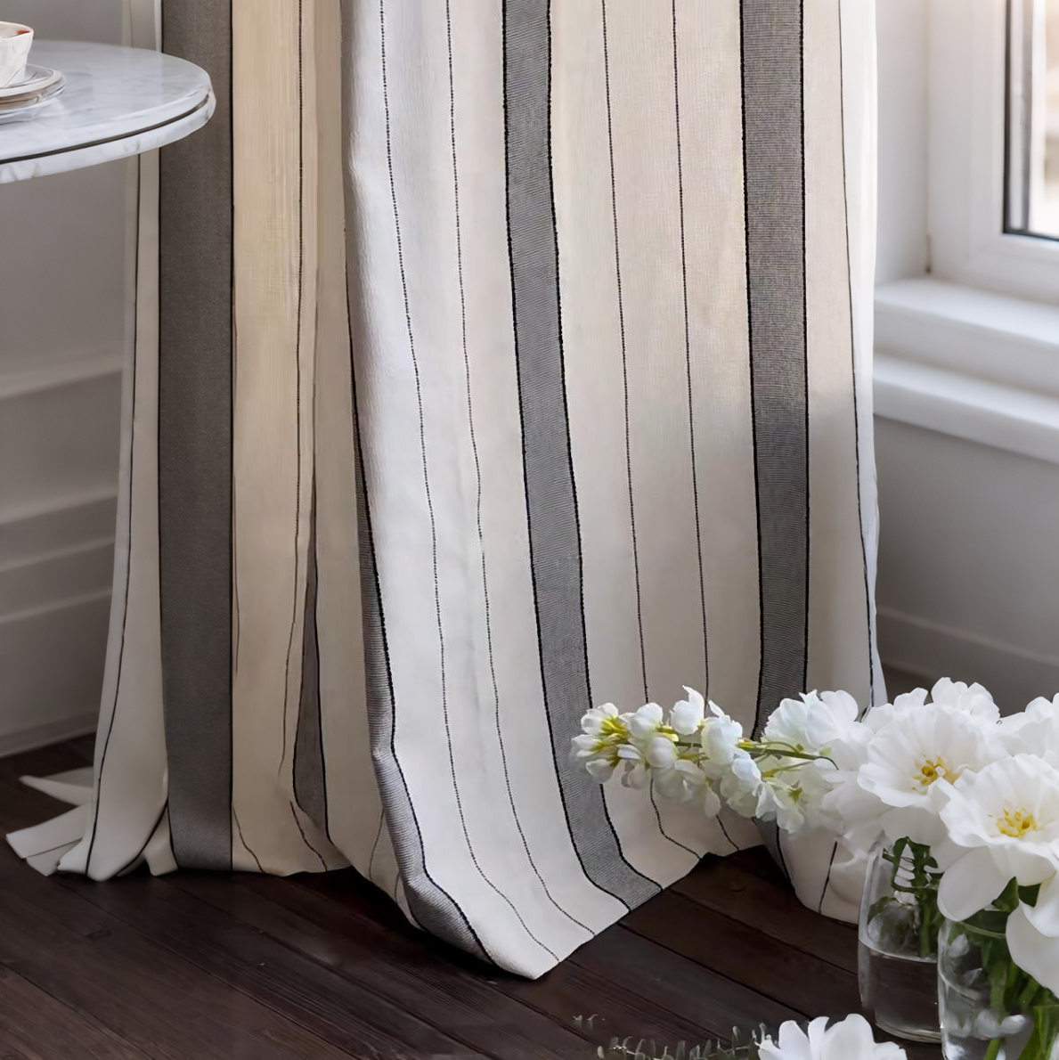 Vertical Stripe Vintage Curtains BCL-142