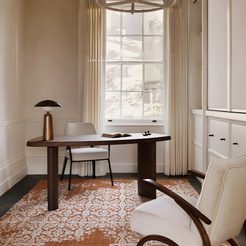 Mid-Century Living Room Rugs - Eco-Friendly Thick Warm Tone Carpet DT-106