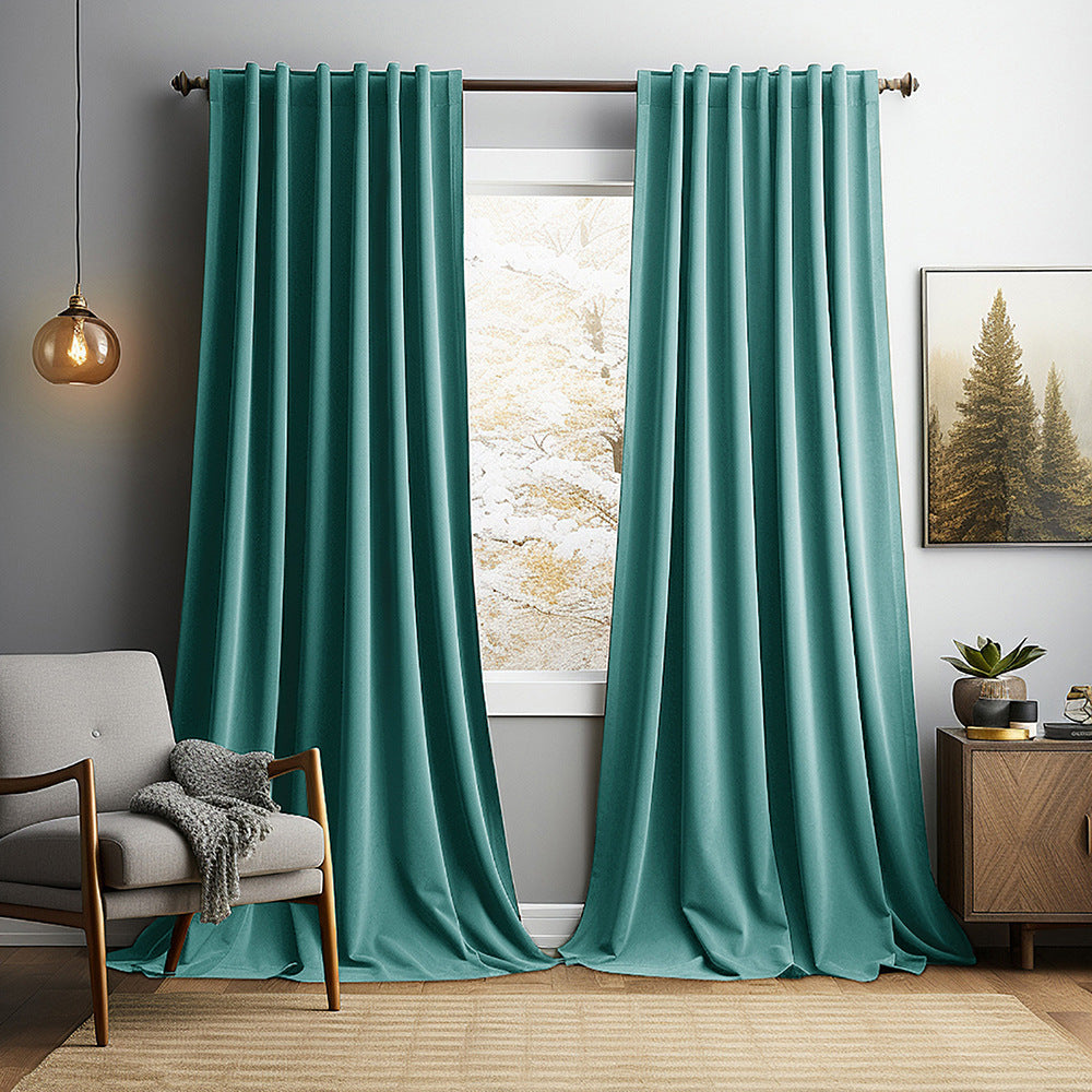 Solid Vintage Velvet Curtains – Modern Living Room, Bedroom & Study Blackout Drapes BCL-121