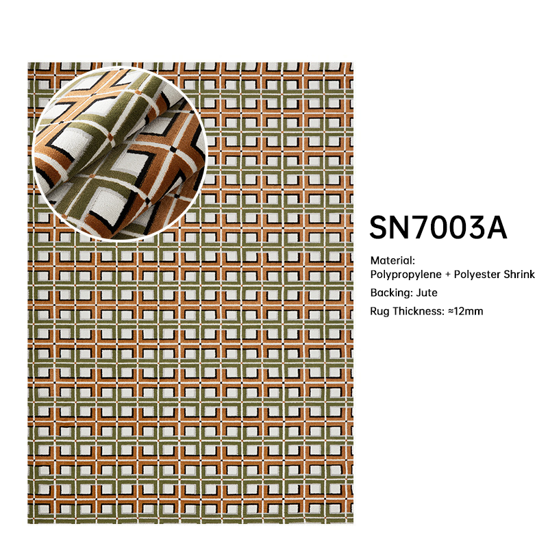 Mid-Century Living Room Rugs - Eco-Friendly Thick Warm Tone Carpet DT-106