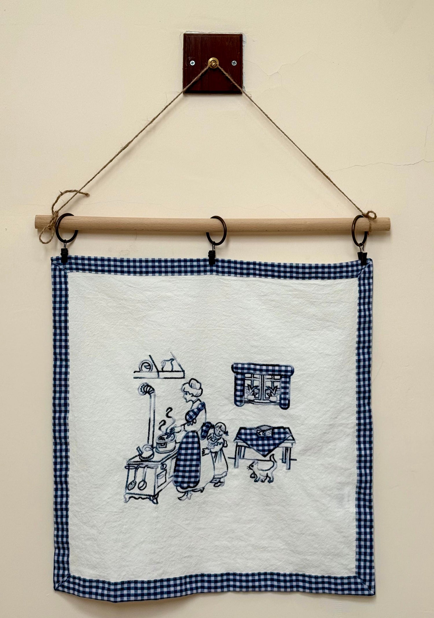 Curtainist x Chiya “Danish Life” Cotton-Linen Napkin — Food-Contact Friendly, Multi-Use as Food Cover, Placemat, or Wall Hanging