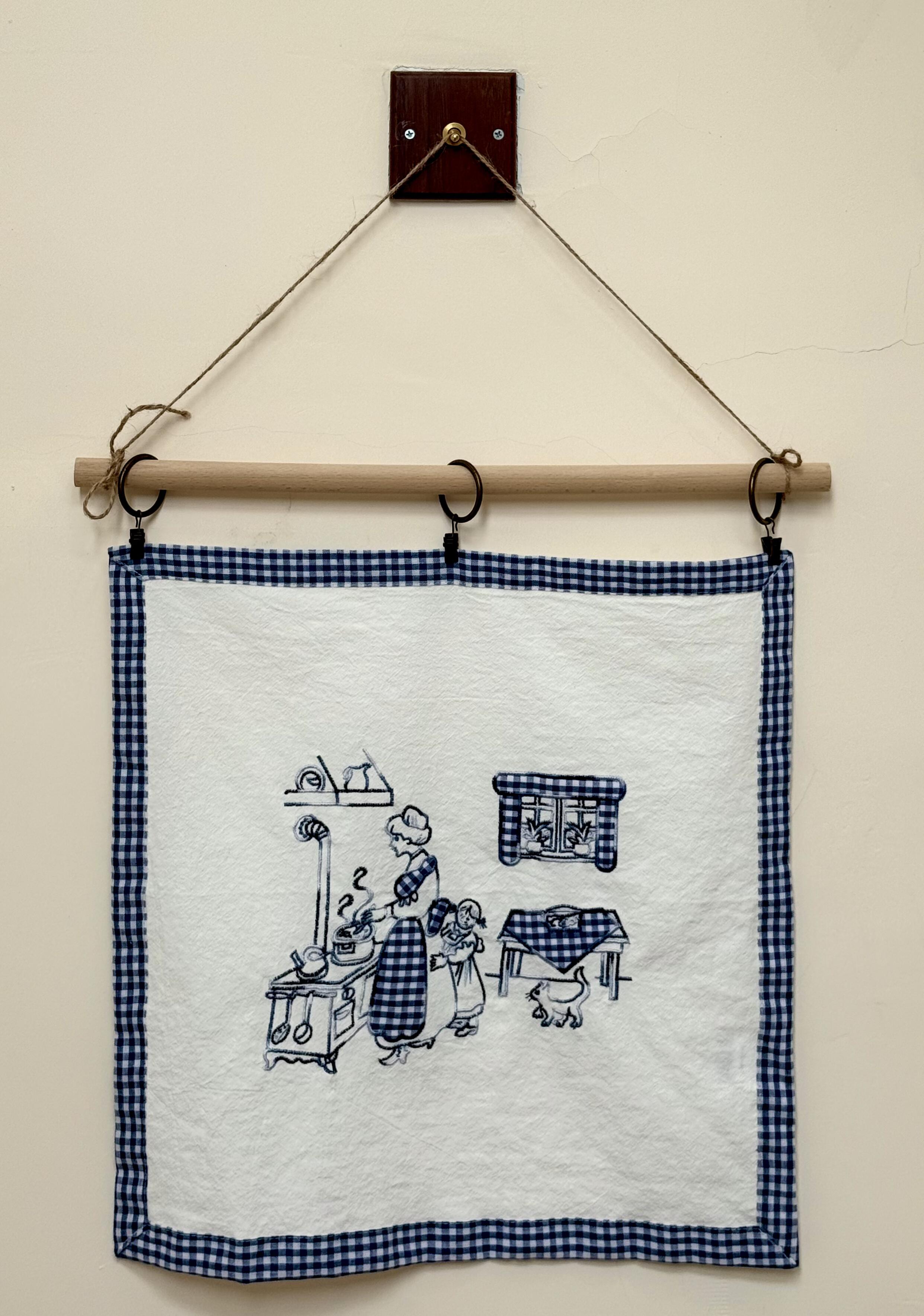 Curtainist x Chiya “Danish Life” Cotton-Linen Napkin — Food-Contact Friendly, Multi-Use as Food Cover, Placemat, or Wall Hanging