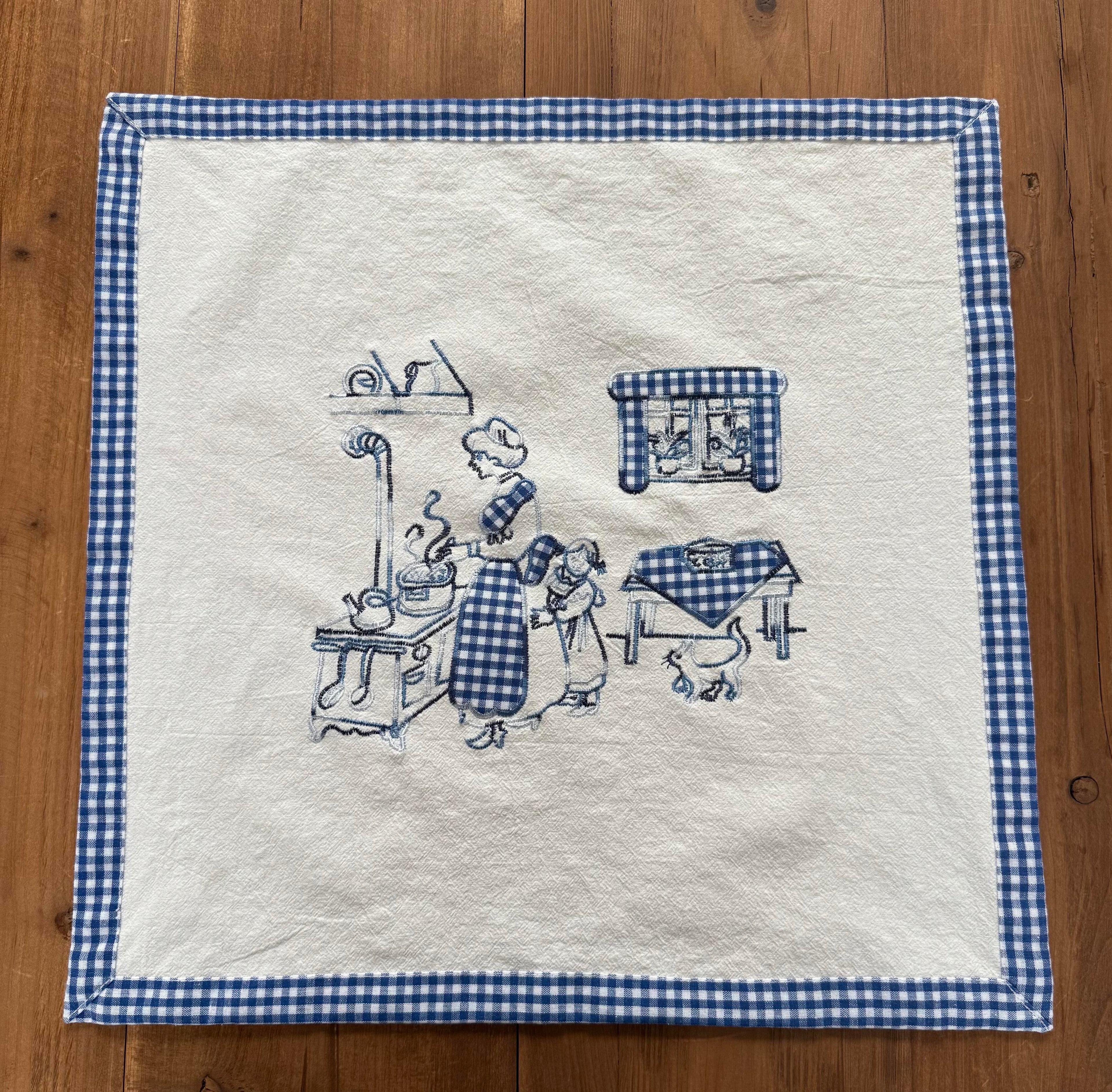 Curtainist x Chiya “Danish Life” Cotton-Linen Napkin — Food-Contact Friendly, Multi-Use as Food Cover, Placemat, or Wall Hanging