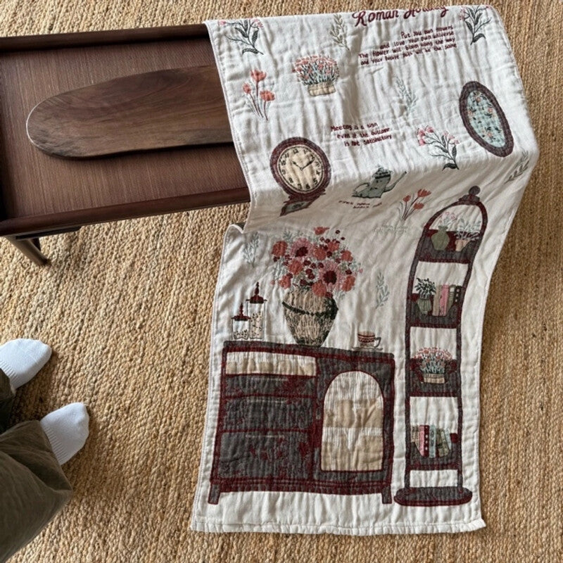 Curtainist x Chiya “Roman Holiday” Designer Collection Bath Towel – Long-Staple Cotton, Multi-Use as Tapestry, Shawl, or Door Curtain