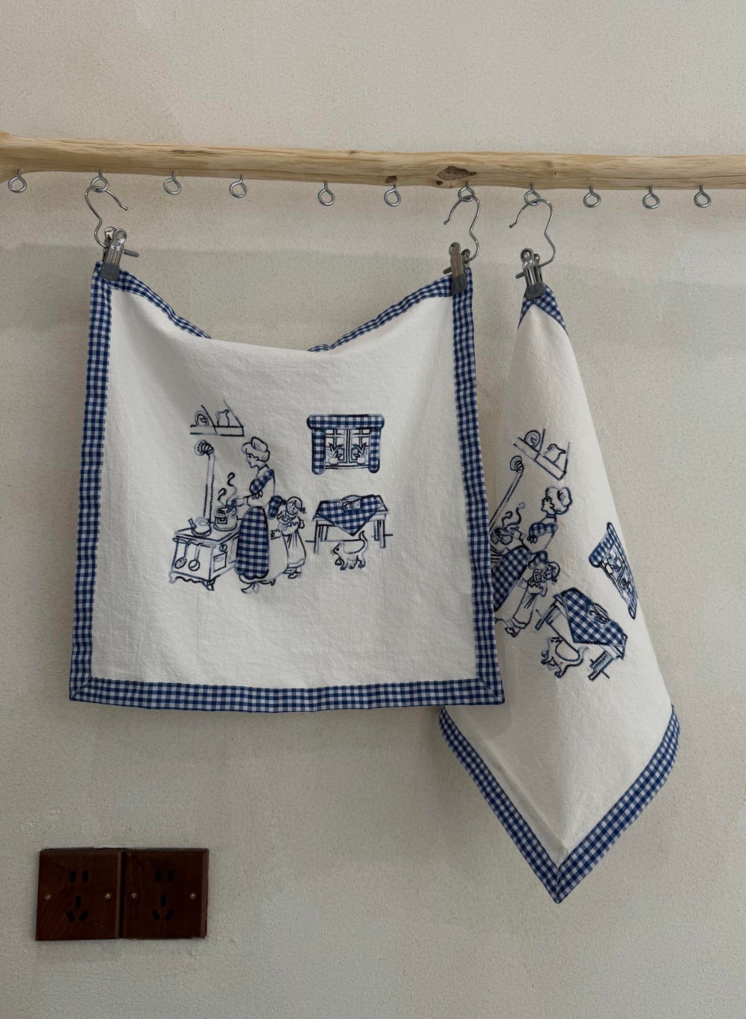Curtainist x Chiya “Danish Life” Cotton-Linen Napkin — Food-Contact Friendly, Multi-Use as Food Cover, Placemat, or Wall Hanging
