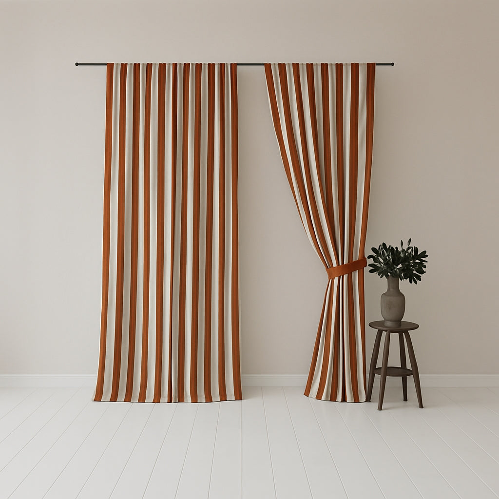 Vintage Vertical Stripe Curtains BCL-145