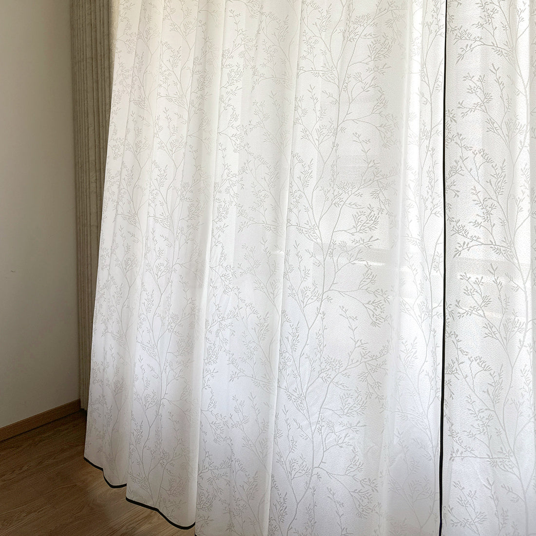 See Nan Zhi Mirror Sheer Curtains: Mid-Century Modern Elegance SL-118