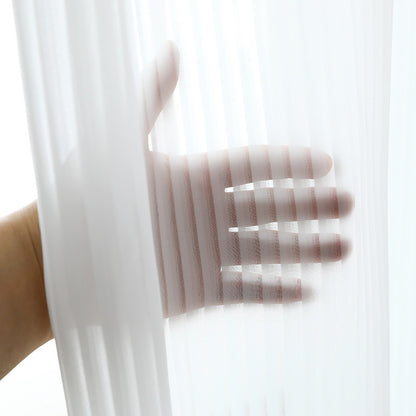 Vertical Striped Sheer Curtains with Dreamy Chiffon for Balcony and Windows SL-113