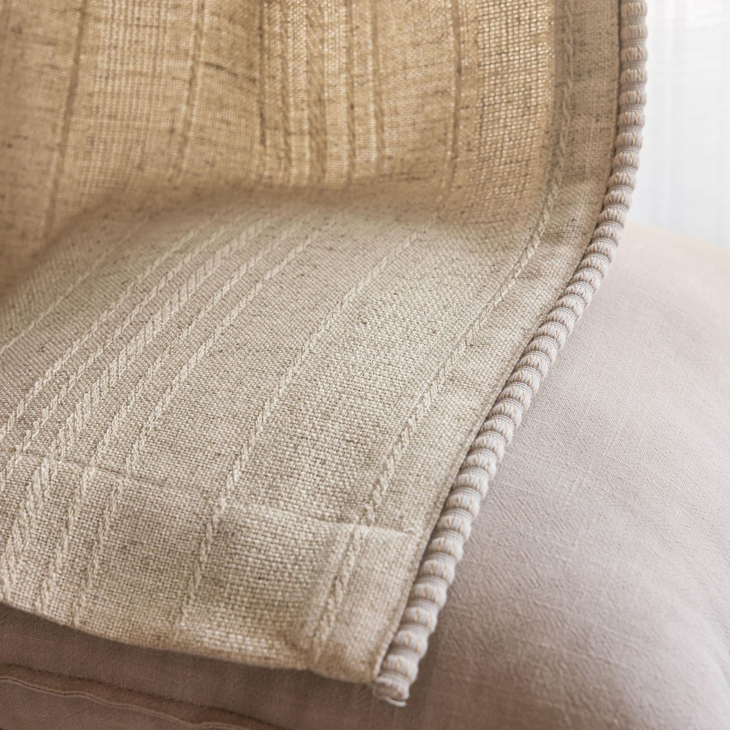 Japanese Nordic Linen Curtains for Living Room - Natural Sheer Drapes SL-109