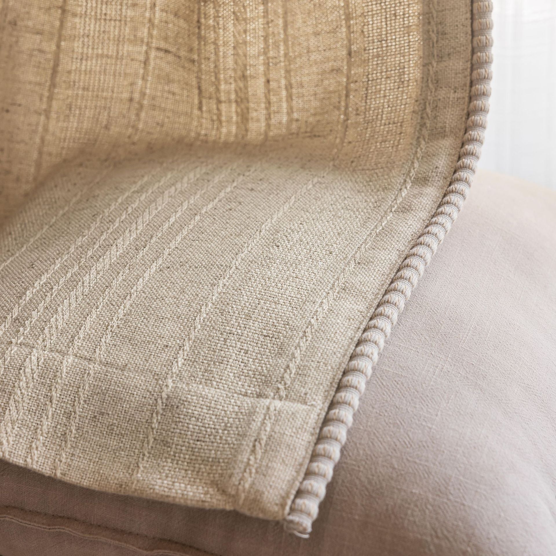 Japanese Nordic Linen Curtains for Living Room - Natural Sheer Drapes SL-109
