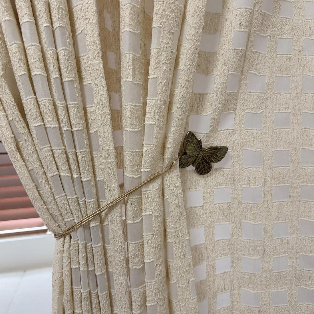 Rice Blossom Sheer Curtains with Light Filtering Privacy for Bedroom and Living Room in Country Style SL-108