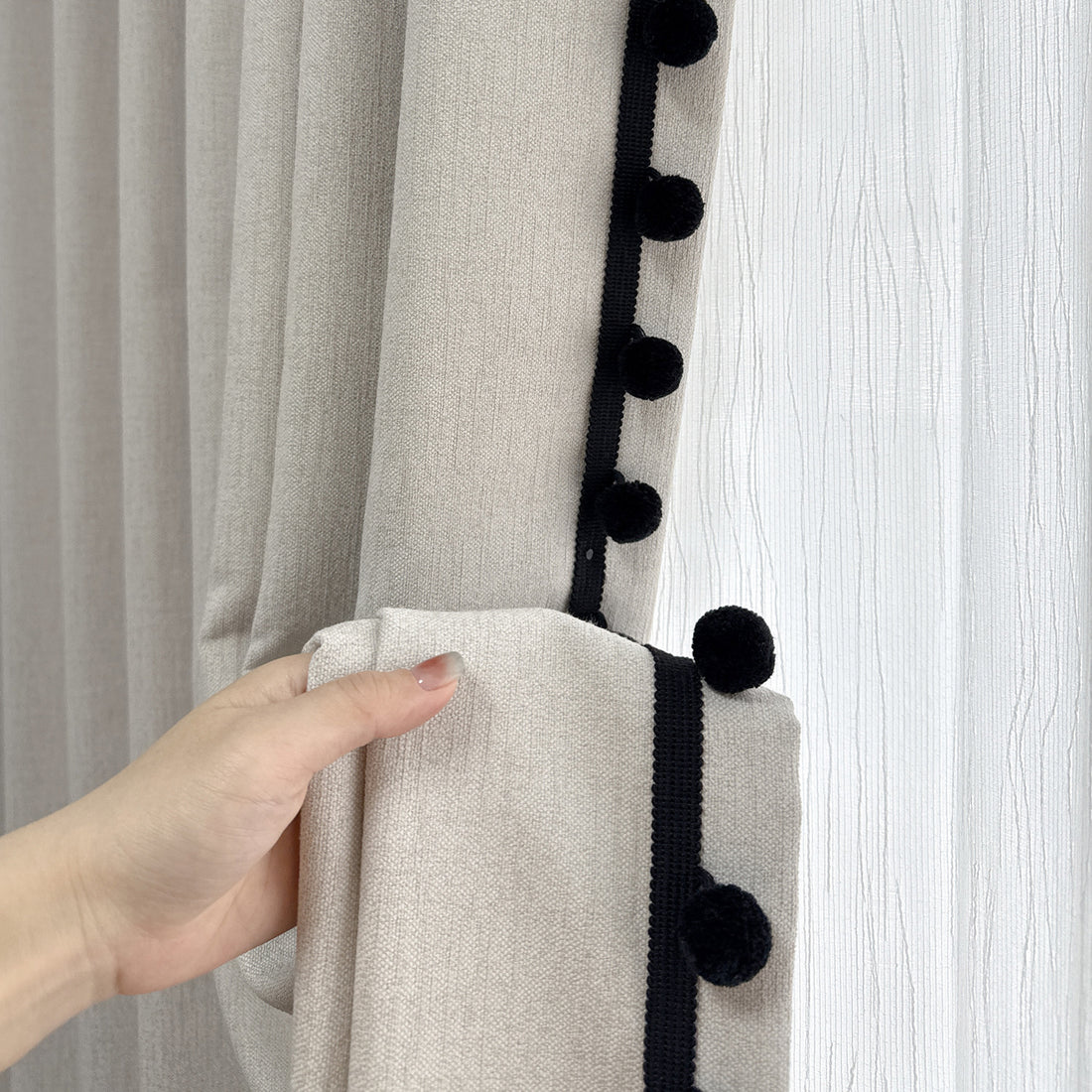 Shaoxing Keqiao Modern Vintage Wood Tone Curtains for Bedroom and Living Room BCL-115