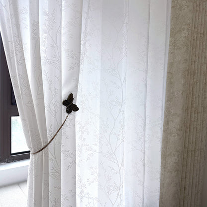See Nan Zhi Mirror Sheer Curtains: Mid-Century Modern Elegance SL-118