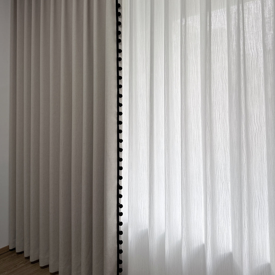 Shaoxing Keqiao Modern Vintage Wood Tone Curtains for Bedroom and Living Room BCL-115