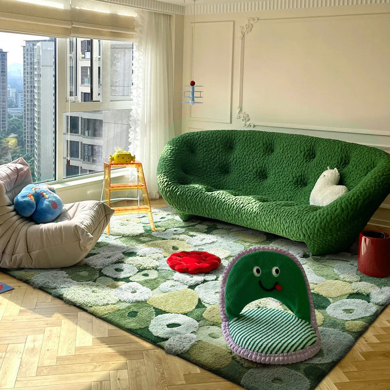 Forest Green Shag Rug - Easy Clean Stain Resistant Carpet for Aussie Living Rooms &amp; Bedrooms DT-104