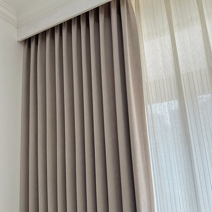 Cream Style Chenille Blackout Curtains Ultra Soft and Heat Insulating BCL-116