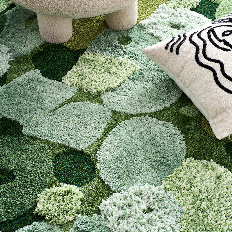 Forest Green Shag Rug - Easy Clean Stain Resistant Carpet for Aussie Living Rooms &amp; Bedrooms DT-104