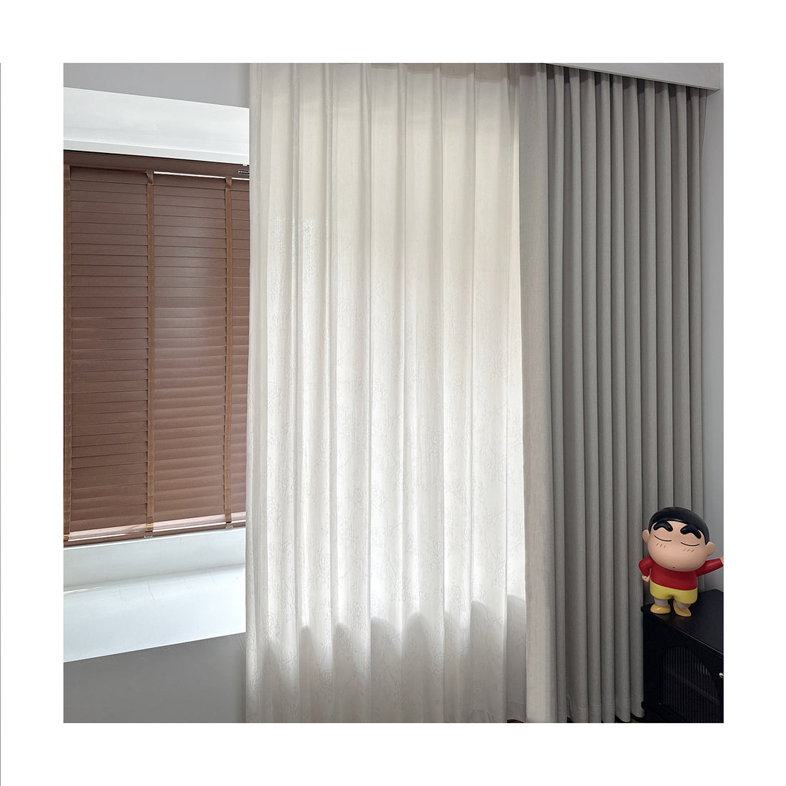 Shaoxing Keqiao Modern Vintage Wood Tone Curtains for Bedroom and Living Room BCL-115