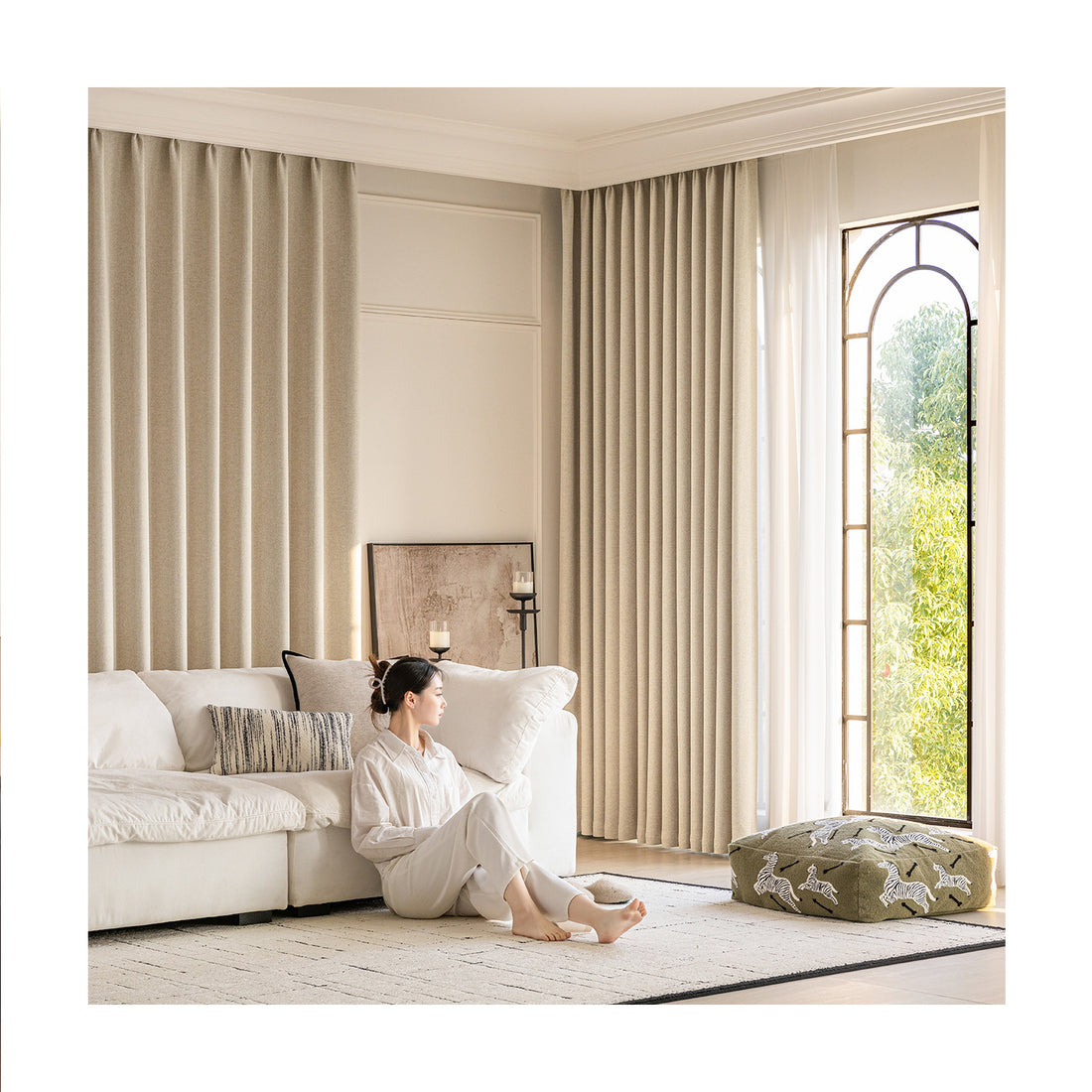 Maillard Vintage Style Blackout Curtains for Bedroom and Living Room BCL-118