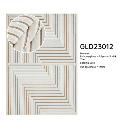 Blend Rug Letter Stripe Design for Living Room and Bedside DT-108