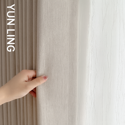 Shaoxing Keqiao Modern Vintage Wood Tone Curtains for Bedroom and Living Room BCL-115